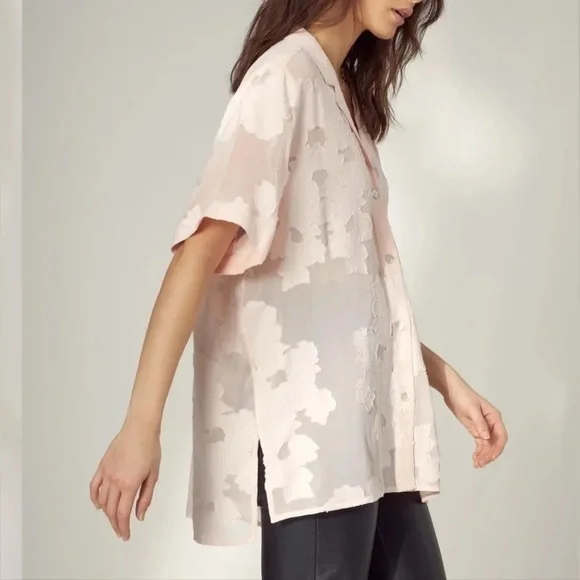 Aritzia Wilfred Atticus Button-Up Blush Pink - Size Small - Picture 3 of 12